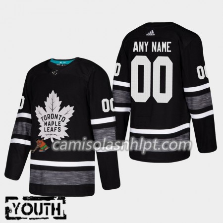Camisola Toronto Maple Leafs Personalizado 2019 All-Star Adidas Preto Authentic - Criança
